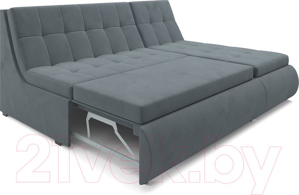 Изображение товара Диван угловой Mebel-Ars Дубай (велюр серо-синий HB-178 26)