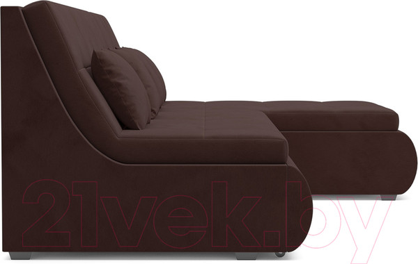 Изображение товара Диван угловой Mebel-Ars Дубай (велюр шоколадный HB-178 16)