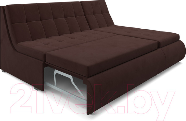 Изображение товара Диван угловой Mebel-Ars Дубай (велюр шоколадный HB-178 16)