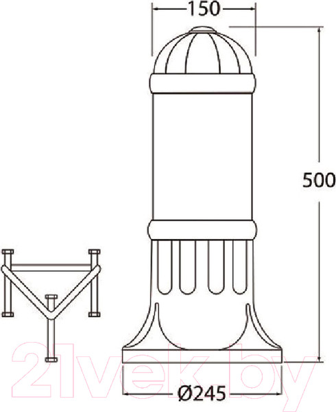 Изображение товара Светильник уличный Fumagalli Sauro D15.553.000.LXF1R.FC1