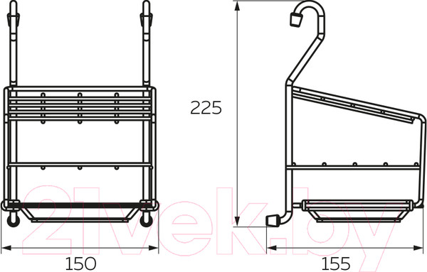 Изображение товара Сушилка для столовых приборов на рейлинг Lemax MX-416 AB