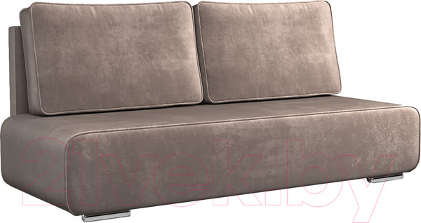 Изображение товара Диван Mebel-Ars Еврокнижка Марк (бархат серо-шоколадный/Star Velvet 60 Cofee)