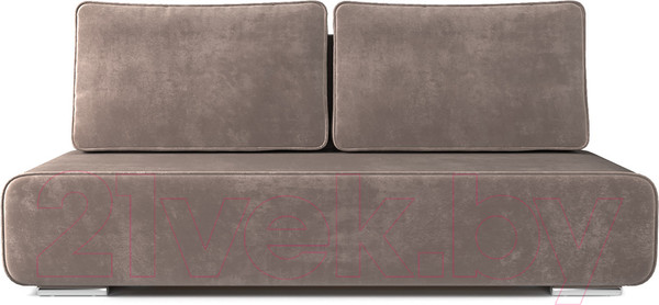 Изображение товара Диван Mebel-Ars Еврокнижка Марк (бархат серо-шоколадный/Star Velvet 60 Cofee)