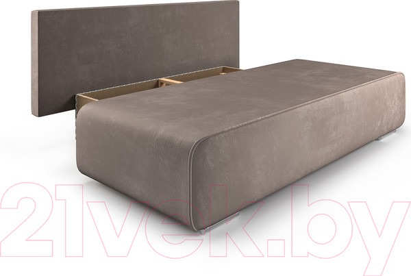 Изображение товара Диван Mebel-Ars Еврокнижка Марк (бархат серо-шоколадный/Star Velvet 60 Cofee)