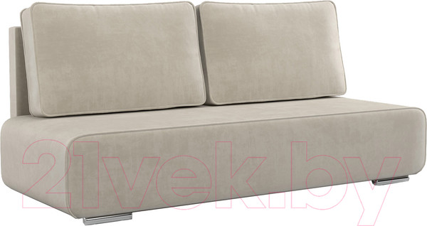 Изображение товара Диван Mebel-Ars Еврокнижка Марк (бархат бежевый/Star Velvet 6 Light Beige)