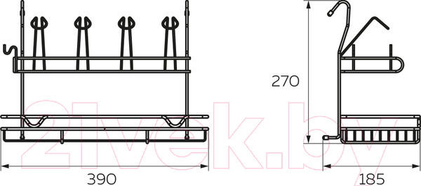 Изображение товара Полка многоцелевая на рейлинг Lemax MX-420