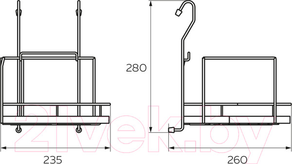 Изображение товара Полка для специй на рейлинг Lemax YJ-G301A