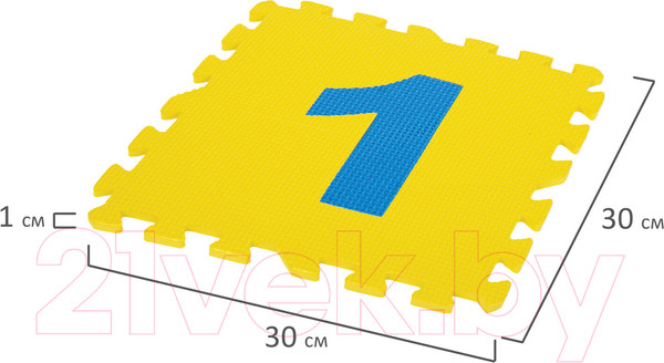 Изображение товара Коврик-пазл Юнландия Учим цифры / 664659