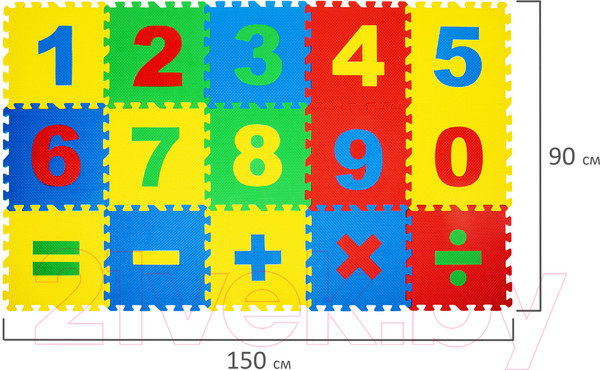 Изображение товара Коврик-пазл Юнландия Учим цифры / 664659