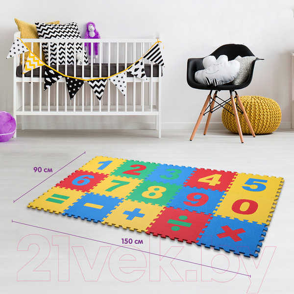 Изображение товара Коврик-пазл Юнландия Учим цифры / 664659