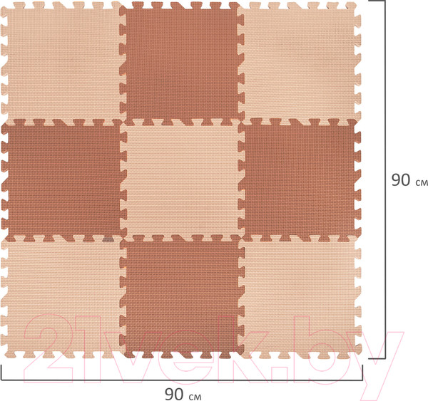 Изображение товара Коврик-пазл Юнландия 664661 (бежевый)