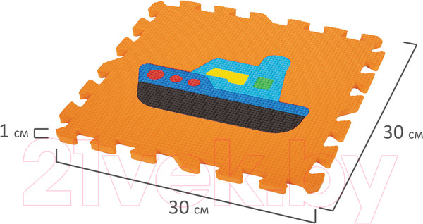Изображение товара Коврик-пазл Юнландия Машинки / 664667