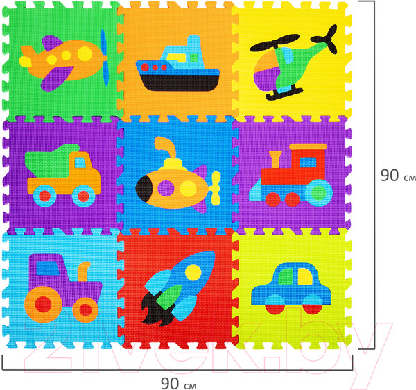 Изображение товара Коврик-пазл Юнландия Машинки / 664667