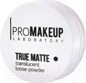 Изображение товара Пудра рассыпчатая PROMAKEUP True Matte прозрачная тон 1001 (10г)