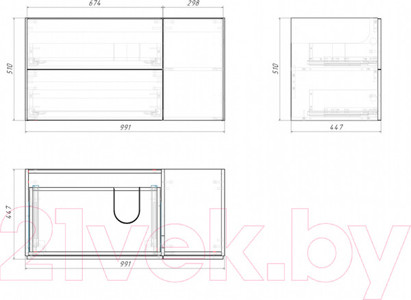 Изображение товара Тумба под умывальник Grossman Адель 100 / 1010001