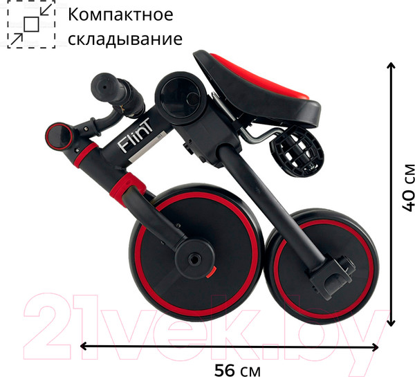 Изображение товара Беговел Bubago Flint / BG-F-1 (черный/красный)