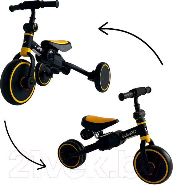 Изображение товара Беговел Bubago Flint / BG-F-3 (черный/желтый)