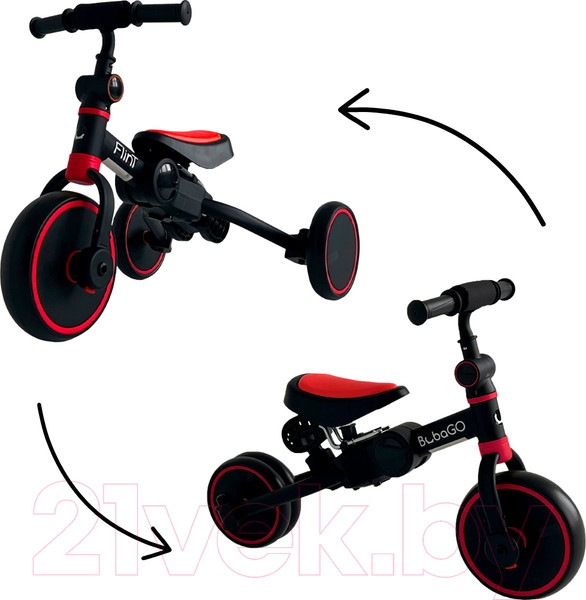 Изображение товара Беговел Bubago Flint / BG-FP-1 (черный/красный)