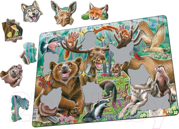 Изображение товара Пазл LARSEN Счастливые лесные животные CZ2