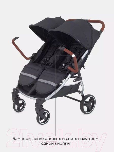 Изображение товара Детская прогулочная коляска MOWbaby Tandem / MB170 (черный)