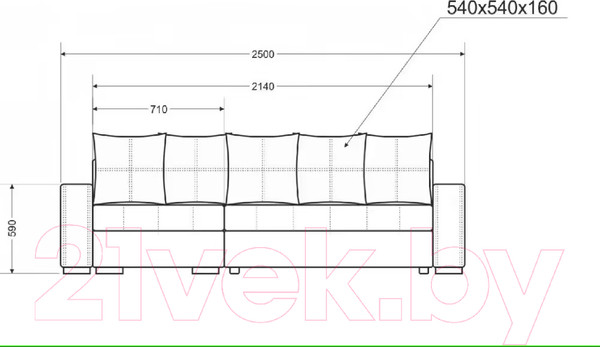 Изображение товара Диван угловой Комфорт-S Августин левый (Antonio Blue)