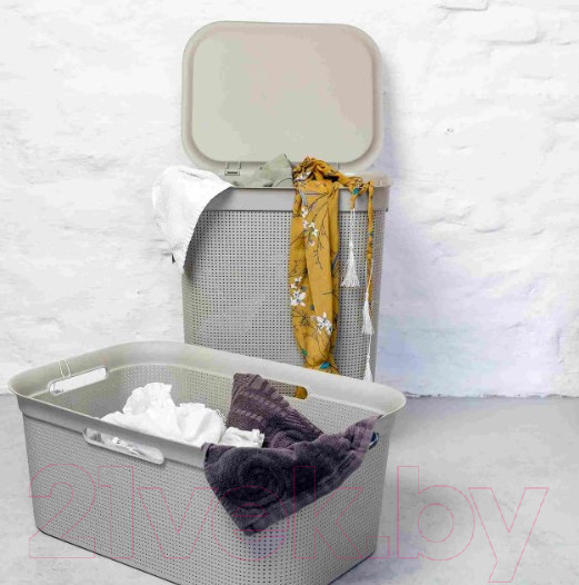 Изображение товара Корзина для белья Rotho Laundry Brisen / 1023607422 (41л, капучино)