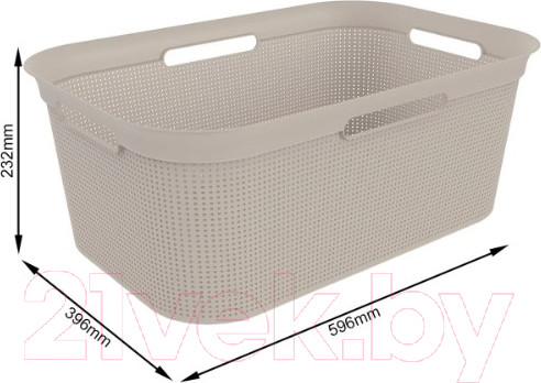 Изображение товара Корзина для белья Rotho Laundry Brisen / 1023607422 (41л, капучино)