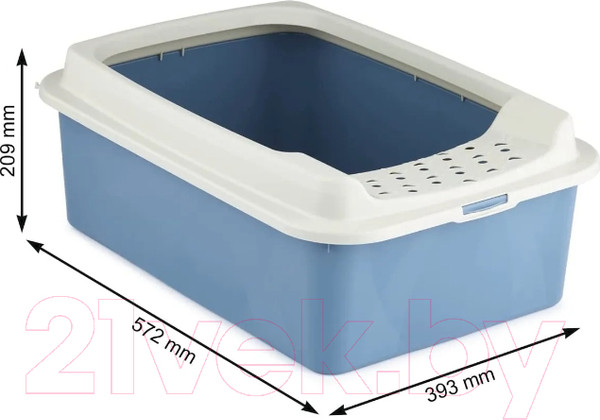 Изображение товара Туалет-лоток Rotho Bonnie ECO Top Entry / 4004706161 (голубой)