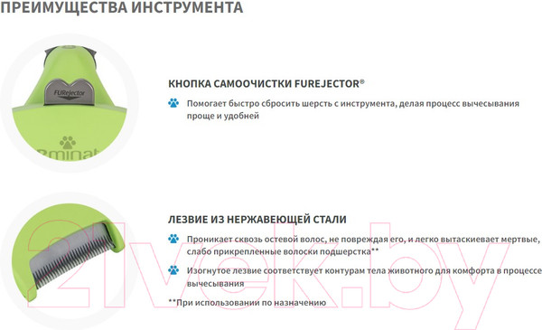 Изображение товара Фурминатор для животных FURminator Dog Undercoat S Long Hair 12 YA