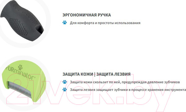 Изображение товара Фурминатор для животных FURminator Dog Undercoat S Long Hair 12 YA