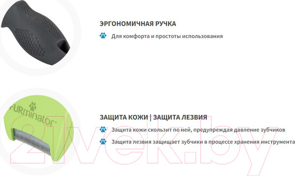 Изображение товара Фурминатор для животных FURminator Dog Undercoat L Long Hair 12 YA