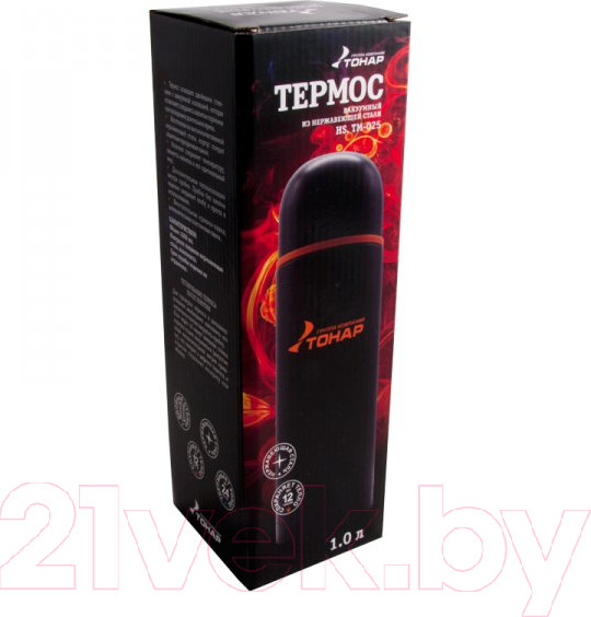 Изображение товара Термос универсальный Тонар HS.TM-025 (1л, черный)