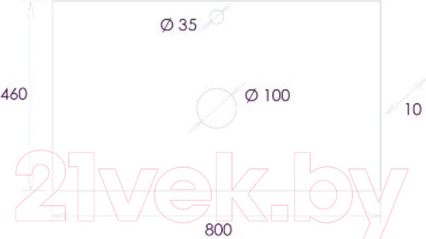 Изображение товара Столешница для тумбы в ванную Onika Алеста 80 / 680001