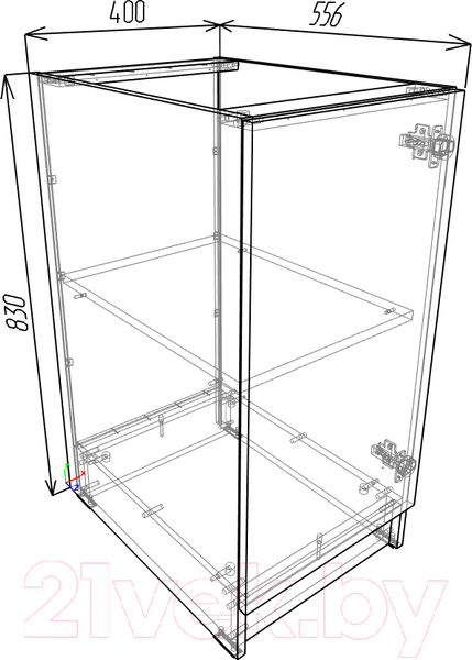 Изображение товара Шкаф-стол кухонный Eligard Urban ШСК1 60 (самшит)