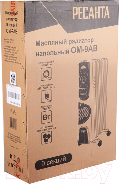 Изображение товара Масляный радиатор Ресанта ОМ-9АВ (67/3/22)