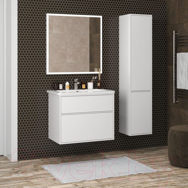 Изображение товара Тумба с умывальником Briz Монца Эйфория 80 / 237 03-18080-11 00 БЕЛ
