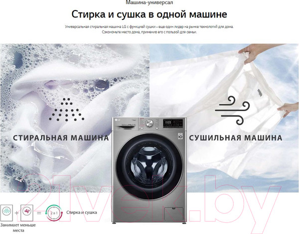 Изображение товара Стирально-сушильная машина LG F4V5VG2S