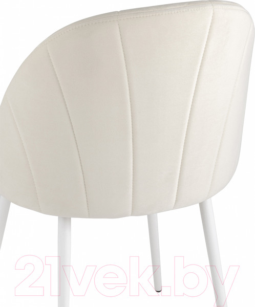 Изображение товара Стул Stool Group Логан / AV 413-Cmil-02 (велюр молочный/белые ножки)