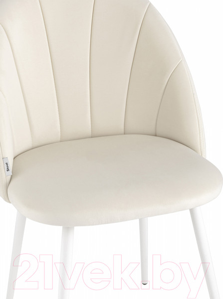 Изображение товара Стул Stool Group Логан / AV 413-Cmil-02 (велюр молочный/белые ножки)
