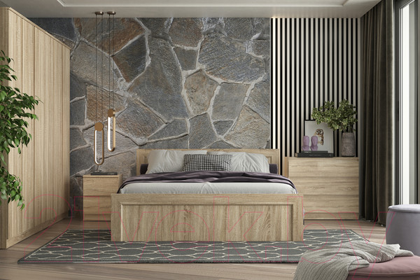 Изображение товара Прикроватная тумба Евва Турин ТР-2S/S (дуб сонома)