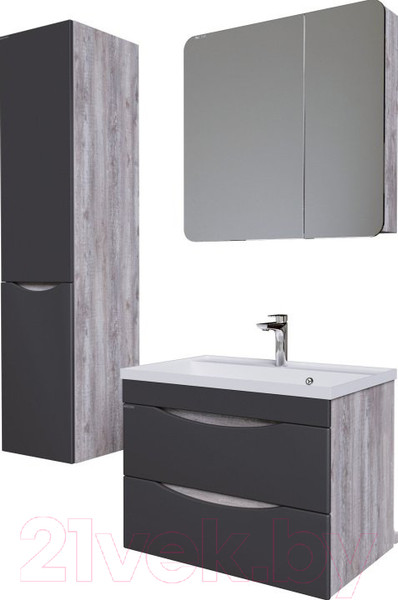 Изображение товара Шкаф с зеркалом для ванной Grossman Талис 80 L / 208009