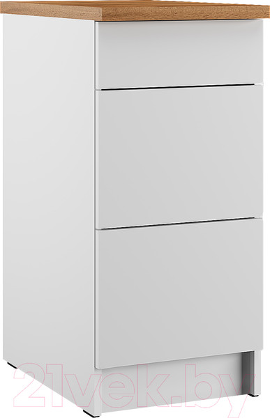 Изображение товара Шкаф-стол кухонный Eligard Urban ШСКс 40 3Я (белый/дуб ланселот)