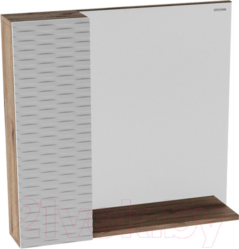 Изображение товара Шкаф с зеркалом для ванной Grossman Альба 80 L / 208006