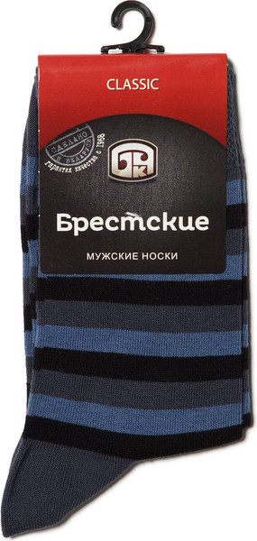 Изображение товара Носки Брестские Classic 2122 рис.014 / 14С2122-Д38 (р.29, темно-серый/черный)