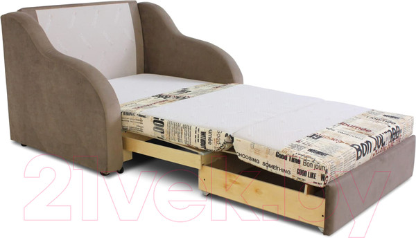 Изображение товара Кресло-кровать Аквилон Юниор 1-1 (газета милк/бинго какао)