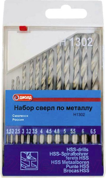 Набор сверл Диолд Н 1302 / 90014004