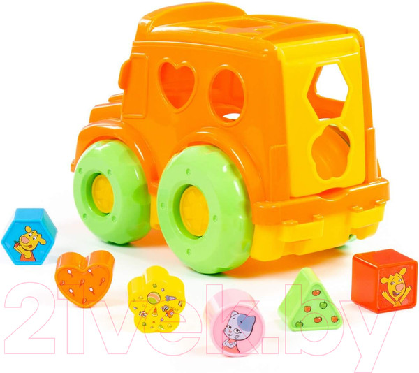 Изображение товара Сортер Полесье Оранжевая корова Автобус / 91703