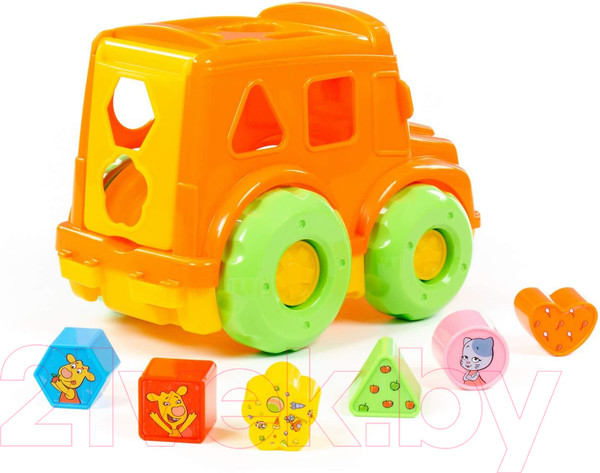 Изображение товара Сортер Полесье Оранжевая корова Автобус / 91703