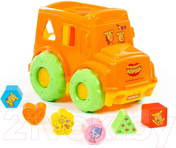 Изображение товара Сортер Полесье Оранжевая корова Автобус / 91703