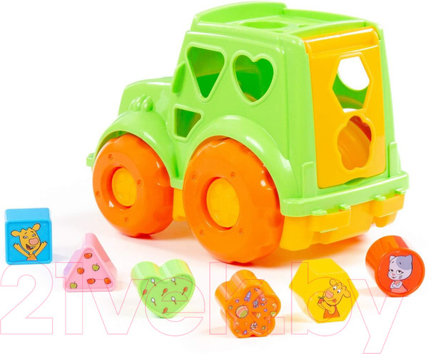 Изображение товара Сортер Полесье Оранжевая корова Трактор / 91734